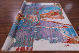 Abstract Contemporary Hand Knotted Wool Rug - 8' 1" X 10' 0" - Golden Nile