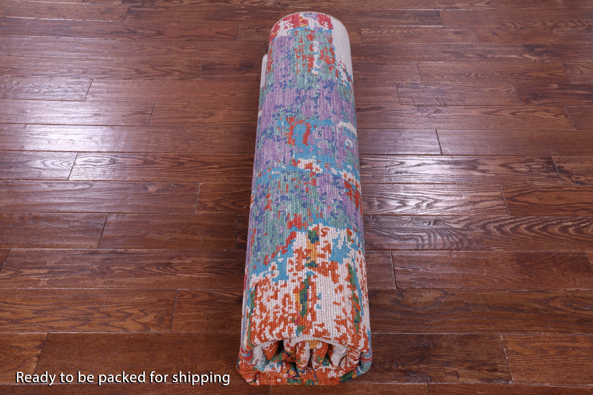 Abstract Contemporary Hand Knotted Wool Rug - 8' 1" X 10' 0" - Golden Nile