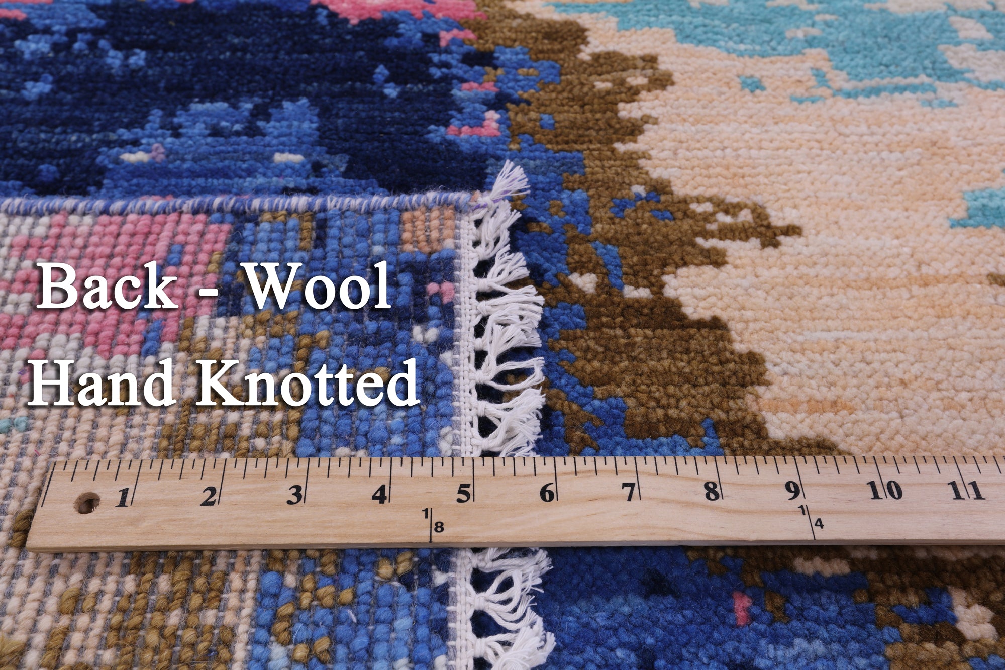 Abstract Contemporary Hand Knotted Wool Rug - 8' 0" X 9' 10" - Golden Nile