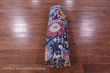 Blue Turkish Oushak Hand Knotted Wool Rug - 8' 2" X 10' 4" - Golden Nile
