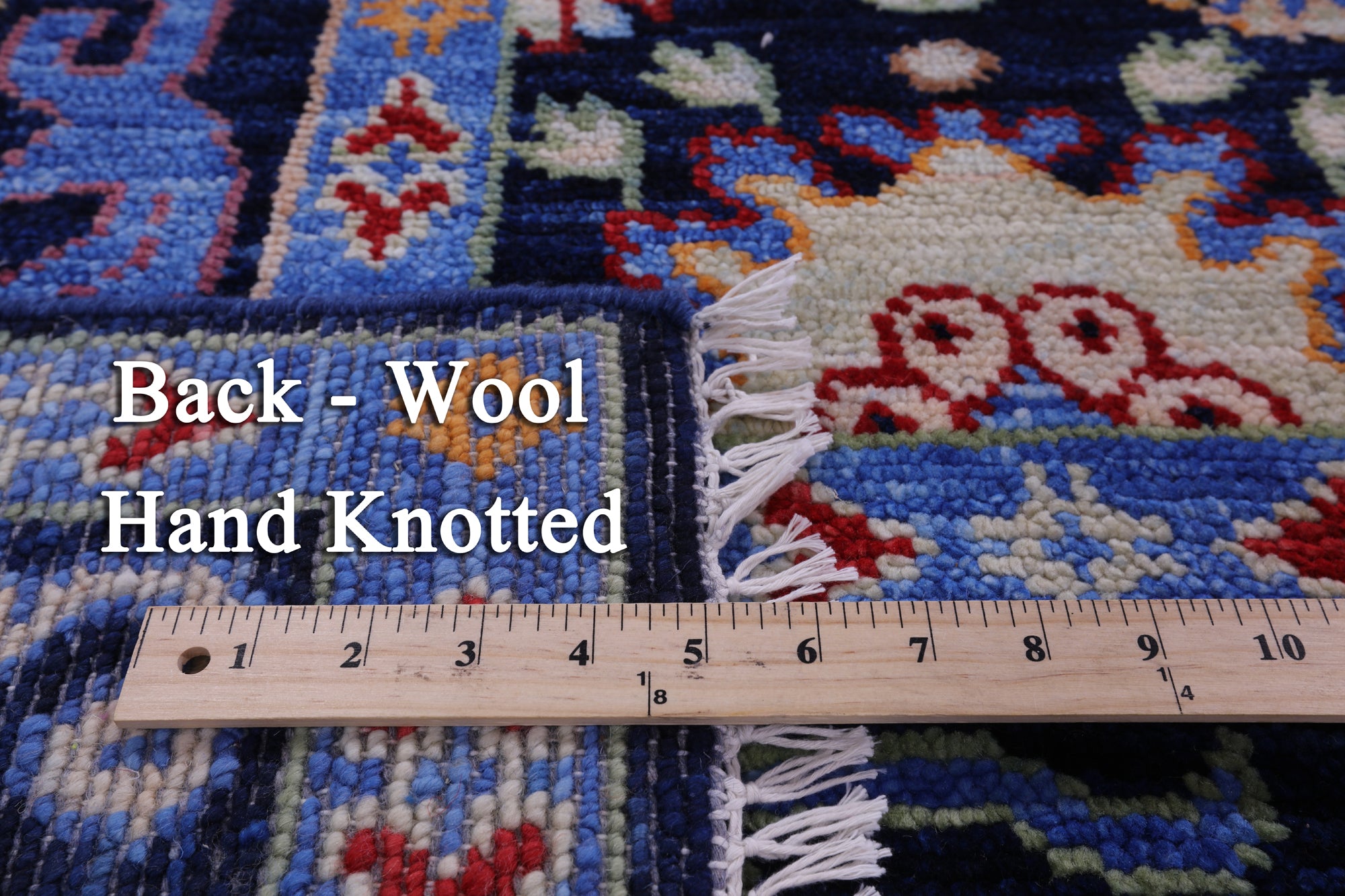 Blue Turkish Oushak Hand Knotted Wool Rug - 8' 2" X 10' 4" - Golden Nile