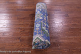 Blue Persian Fine Serapi Hand Knotted Wool Rug - 8' 0" X 10' 4" - Golden Nile