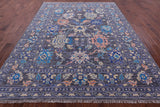 Grey Turkish Oushak Hand Knotted Wool Rug - 8' 1" X 10' 6" - Golden Nile