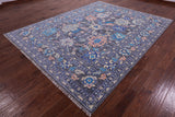 Grey Turkish Oushak Hand Knotted Wool Rug - 8' 1" X 10' 6" - Golden Nile
