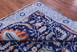 Blue Persian Fine Serapi Hand Knotted Wool Rug - 8' 1" X 10' 1" - Golden Nile