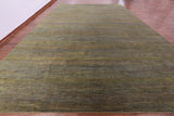 Gold Savannah Grass Hand Knotted Wool & Silk Rug - 13' 11" X 20' 2" - Golden Nile