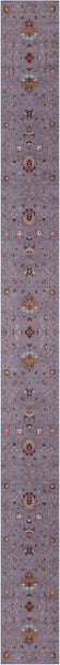 Grey Persian Tabriz Handmade Wool Runner Rug - 2' 6" X 27' 4" - Golden Nile