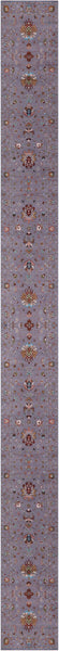 Grey Persian Tabriz Handmade Wool Runner Rug - 2' 6" X 27' 4" - Golden Nile