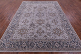 Grey Persian Fine Serapi Hand Knotted Wool & Silk Rug - 8' 2" X 10' 6" - Golden Nile