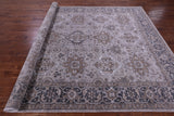 Grey Persian Fine Serapi Hand Knotted Wool & Silk Rug - 8' 2" X 10' 6" - Golden Nile