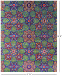 Green Persian Tabriz Handmade Wool & Silk Rug - 7' 11" X 10' 2" - Golden Nile