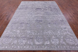 Grey Persian Tabriz Hand Knotted Wool & Silk Rug - 8' 1" X 10' 1" - Golden Nile