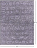 Grey Persian Tabriz Hand Knotted Wool & Silk Rug - 8' 1" X 10' 1" - Golden Nile