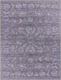 Grey Persian Tabriz Hand Knotted Wool & Silk Rug - 8' 1" X 10' 1" - Golden Nile