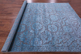 Grey Persian Tabriz Hand Knotted Wool & Silk Rug - 8' 0" X 10' 2" - Golden Nile