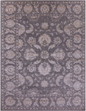 Grey Persian Tabriz Hand Knotted Wool & Silk Rug - 9' 1" X 12' 3" - Golden Nile