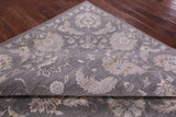Grey Persian Tabriz Hand Knotted Wool & Silk Rug - 9' 1" X 12' 3" - Golden Nile