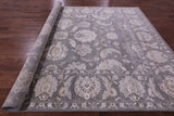 Grey Persian Tabriz Hand Knotted Wool & Silk Rug - 9' 1" X 12' 3" - Golden Nile