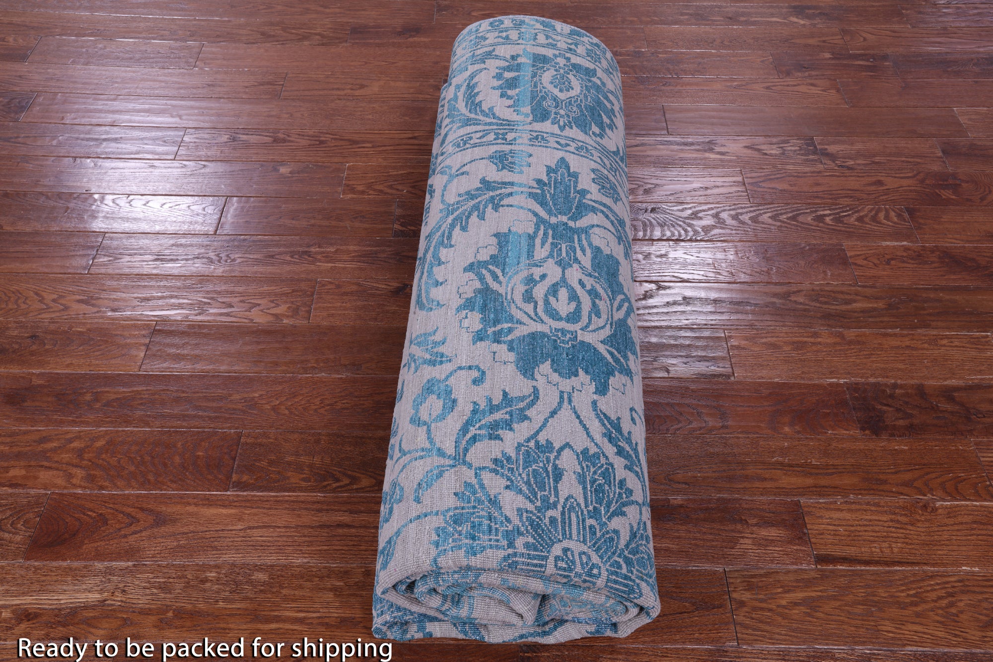 Grey Persian Tabriz Hand Knotted Wool & Silk Rug - 9' 1" X 12' 3" - Golden Nile