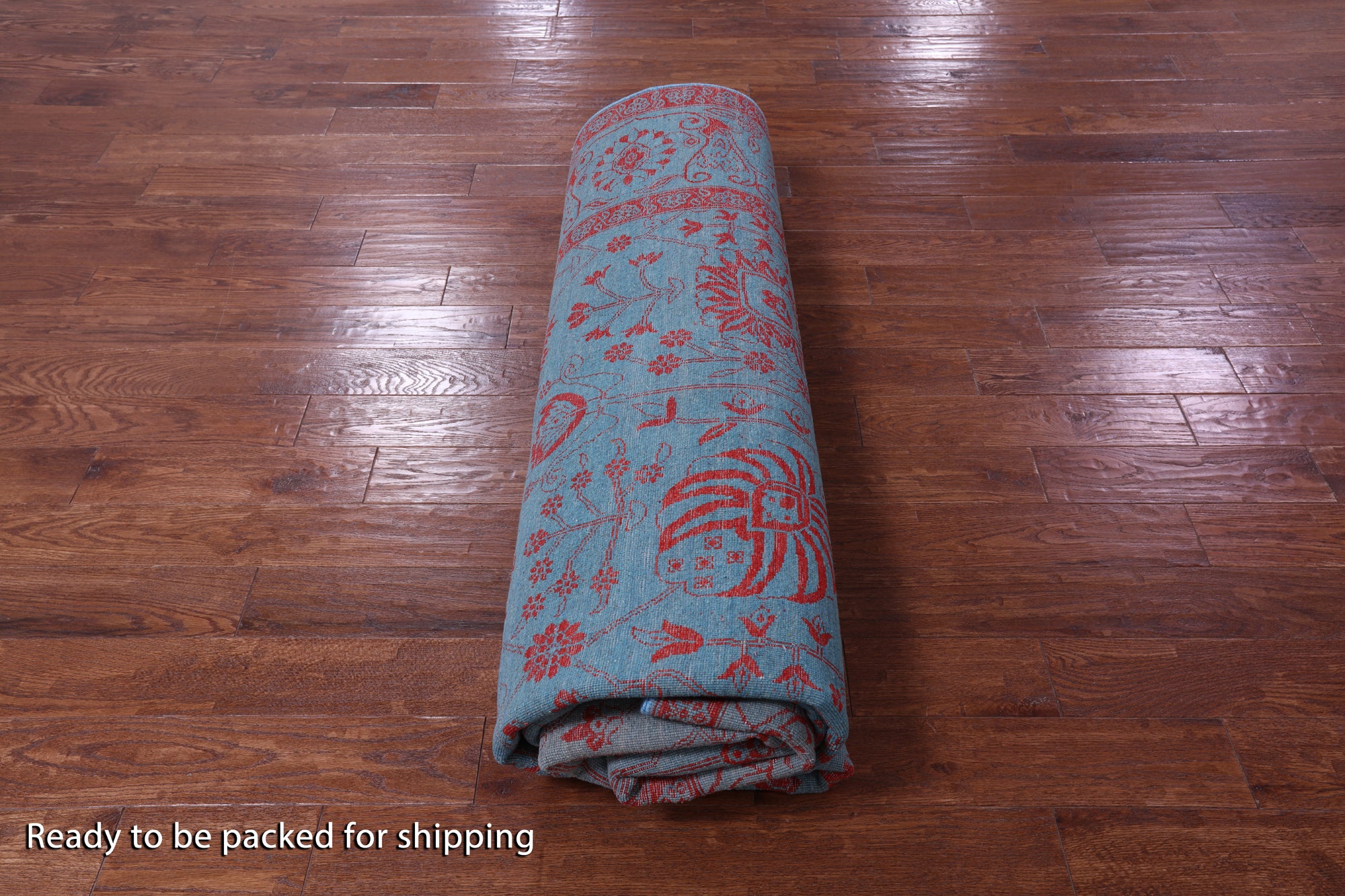 Blue Persian Tabriz Hand Knotted Wool & Silk Rug - 9' 0" X 12' 4" - Golden Nile