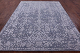 Grey Persian Tabriz Handmade Wool & Silk Rug - 7' 10" X 10' 0" - Golden Nile