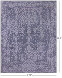 Grey Persian Tabriz Handmade Wool & Silk Rug - 7' 10" X 10' 0" - Golden Nile