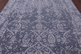Grey Persian Tabriz Handmade Wool & Silk Rug - 7' 10" X 10' 0" - Golden Nile
