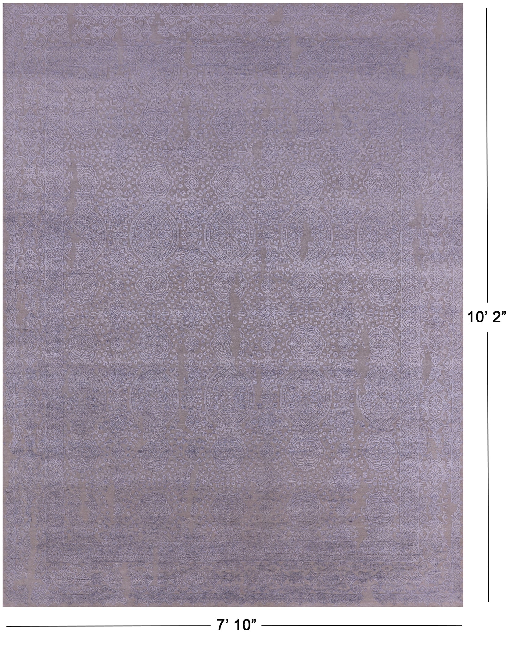 Persian Hand Knotted Wool & Silk Rug - 7' 10" X 10' 2" - Golden Nile