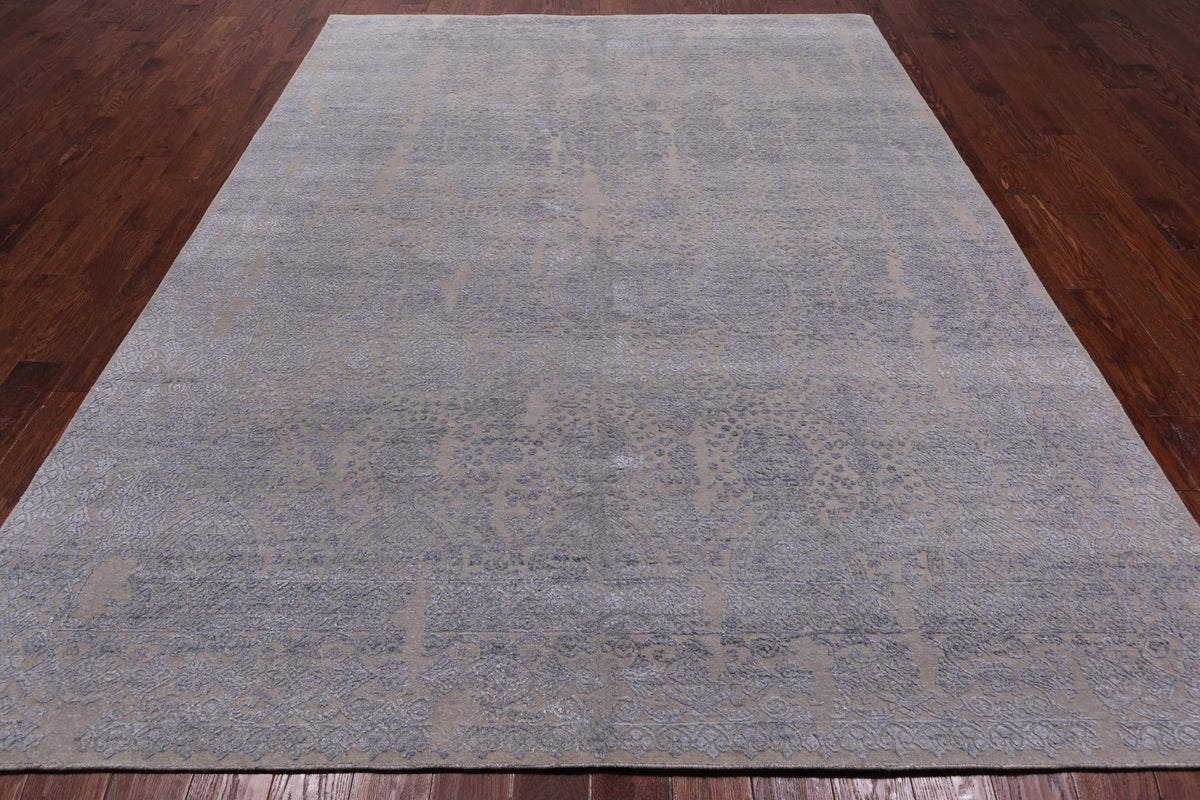 Persian Hand Knotted Wool & Silk Rug - 7' 10" X 10' 2"