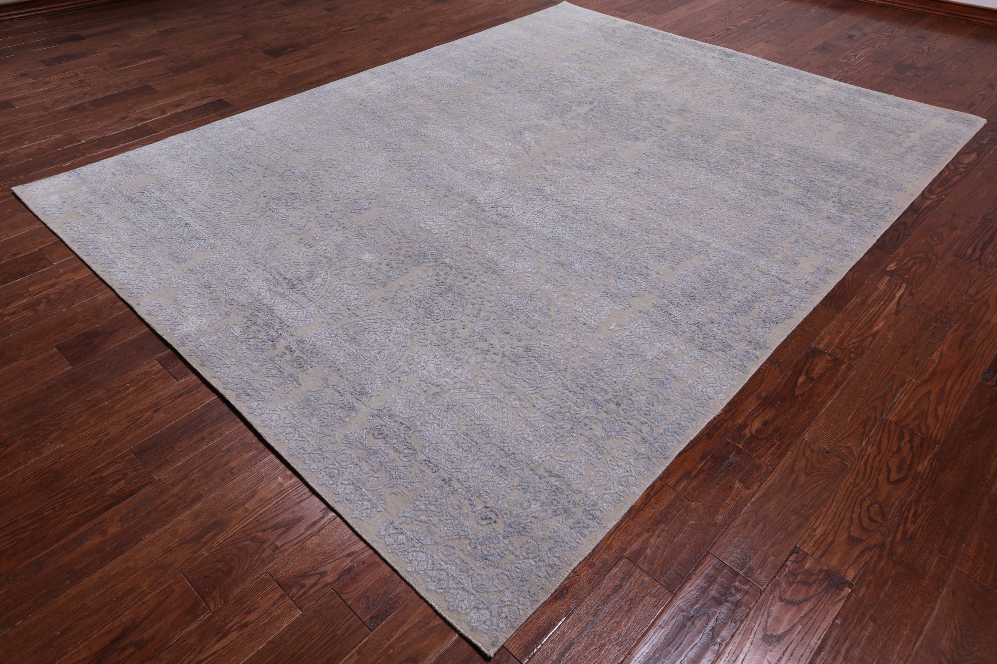 Persian Hand Knotted Wool & Silk Rug - 7' 10" X 10' 2"