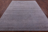 Grey Persian Tabriz Hand Knotted Wool & Silk Rug - 8' 0" X 9' 11" - Golden Nile
