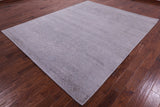 Grey Persian Tabriz Hand Knotted Wool & Silk Rug - 8' 0" X 9' 11" - Golden Nile