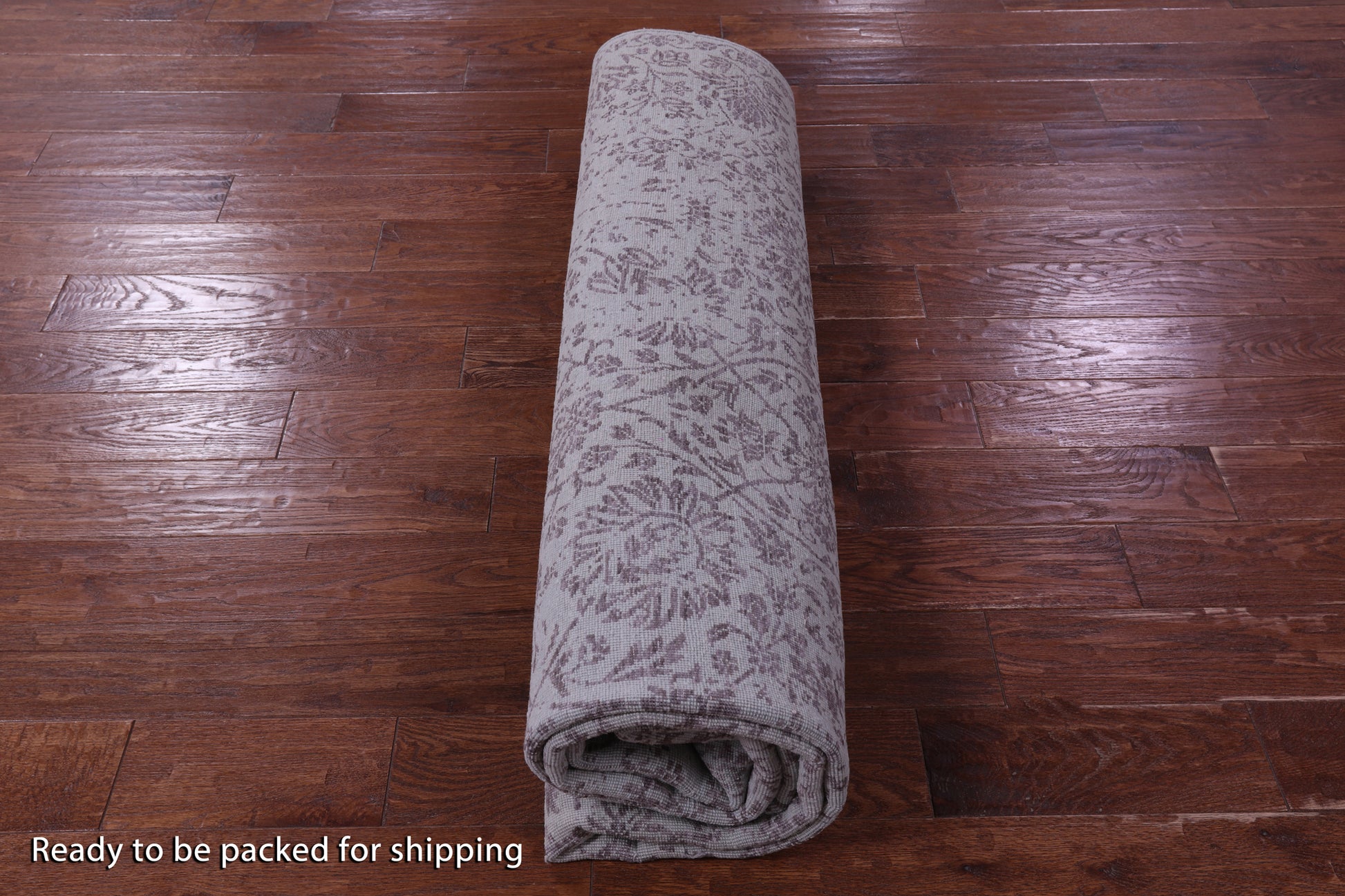 Grey Persian Tabriz Hand Knotted Wool & Silk Rug - 8' 0" X 9' 11" - Golden Nile