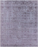 Grey Persian Tabriz Hand Knotted Wool & Silk Rug - 8' 0" X 9' 11" - Golden Nile