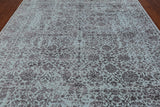 Grey Persian Tabriz Hand Knotted Wool & Silk Rug - 8' 0" X 9' 11"