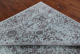 Grey Persian Tabriz Hand Knotted Wool & Silk Rug - 8' 0" X 9' 11"