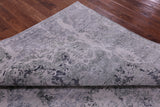 Grey Persian Fine Serapi Hand Knotted Wool & Silk Rug - 7' 11" X 10' 2" - Golden Nile