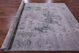 Grey Persian Fine Serapi Hand Knotted Wool & Silk Rug - 7' 11" X 10' 2" - Golden Nile