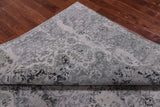 Grey Persian Fine Serapi Hand Knotted Wool & Silk Rug - 7' 11" X 10' 2"