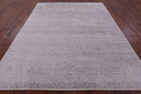 Contemporary Handmade Wool & Silk Rug - 7' 11" X 10' 0" - Golden Nile