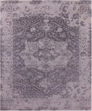 Grey Persian Fine Serapi Hand Knotted Wool Rug - 8' 0" X 9' 10" - Golden Nile