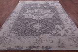 Grey Persian Fine Serapi Hand Knotted Wool Rug - 8' 0" X 9' 10" - Golden Nile