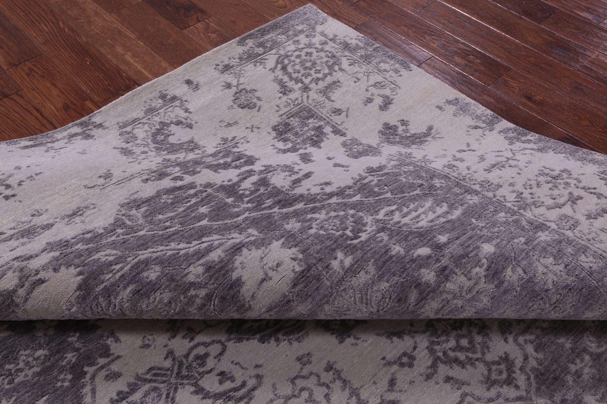 Grey Persian Fine Serapi Hand Knotted Wool Rug - 8' 0" X 9' 10" - Golden Nile