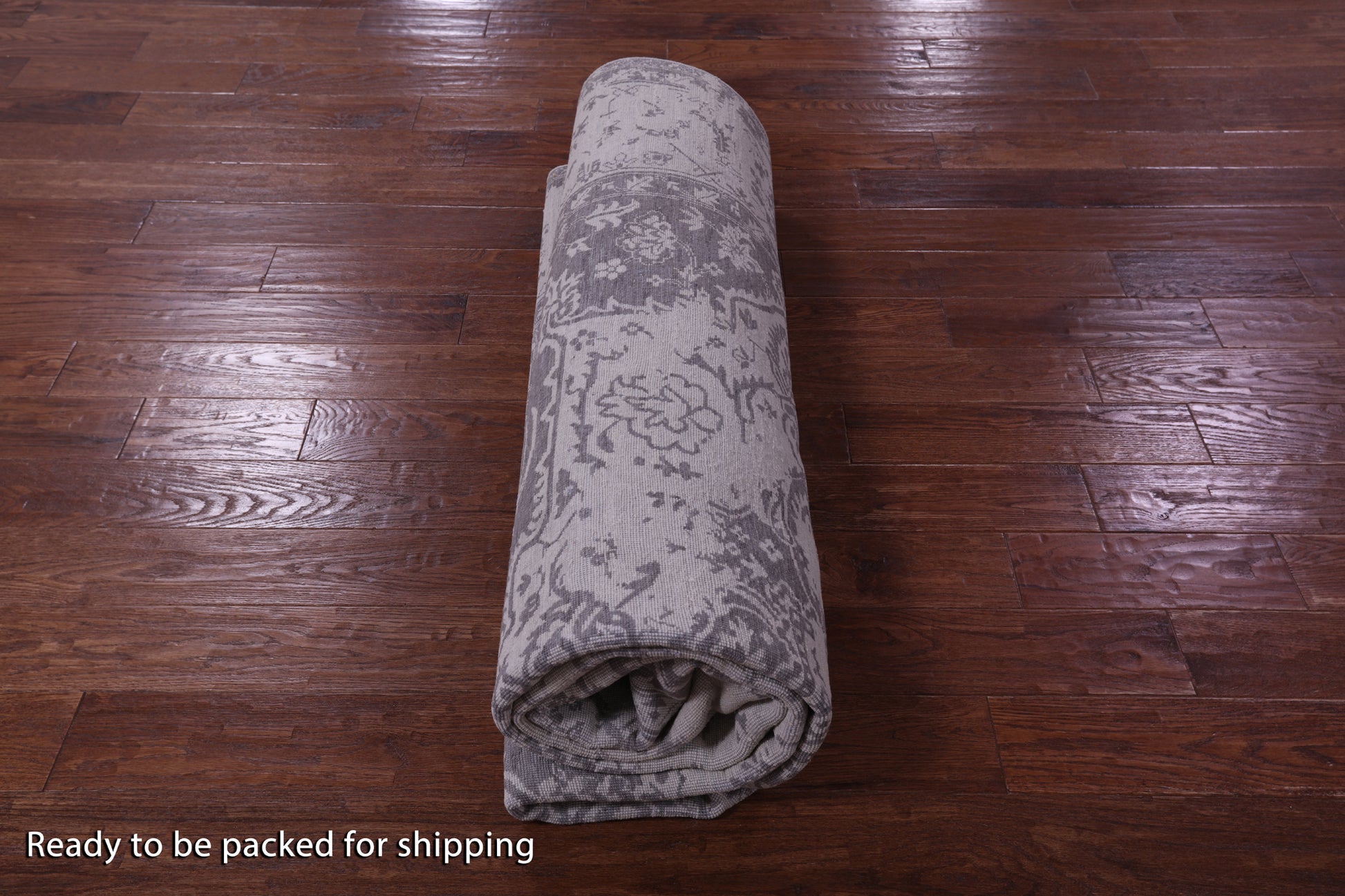 Grey Persian Fine Serapi Hand Knotted Wool Rug - 7' 11" X 10' 2" - Golden Nile