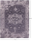 Grey Persian Fine Serapi Hand Knotted Wool Rug - 7' 11" X 10' 2" - Golden Nile