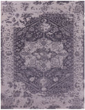 Grey Persian Fine Serapi Hand Knotted Wool Rug - 7' 11" X 10' 2" - Golden Nile