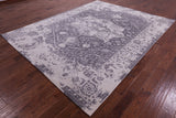 Grey Persian Fine Serapi Hand Knotted Wool Rug - 7' 11" X 10' 2" - Golden Nile