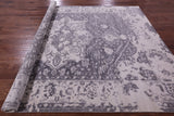 Grey Persian Fine Serapi Hand Knotted Wool Rug - 7' 11" X 10' 2" - Golden Nile
