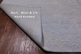 SUPER SALE Contemporary Hand Knotted Wool & Silk Rug - 7' 9" X 10' 0"