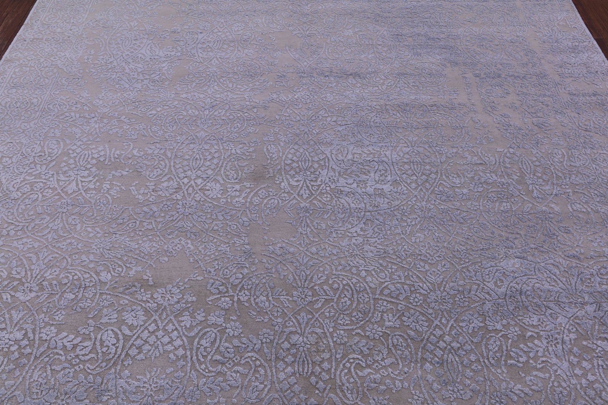 Contemporary Hand Knotted Wool & Silk Rug - 7' 9" X 10' 0" - Golden Nile